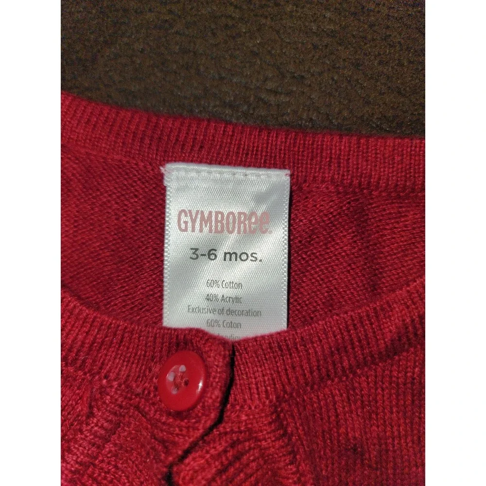 Gymboree layette line holiday traditions Christmas teddy bear sweater 3 6 months